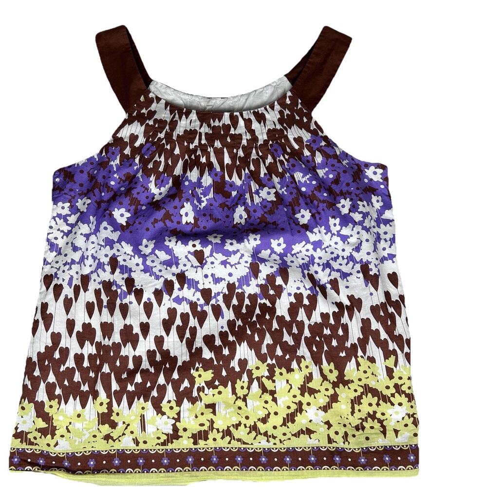 Eci New York Womens Sz 10 sleeveless floral bloomcore lined tank top